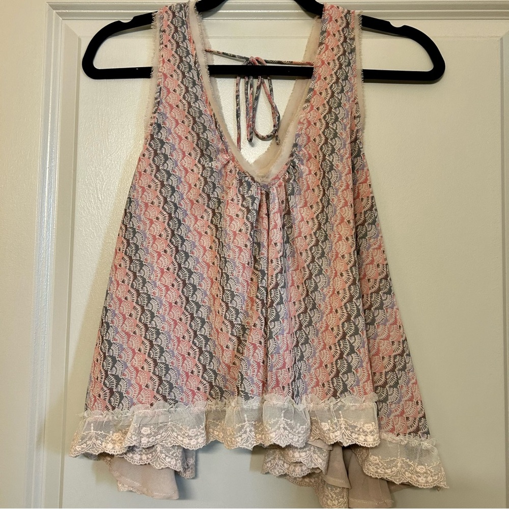 Free People Flouncy Patterned Tank